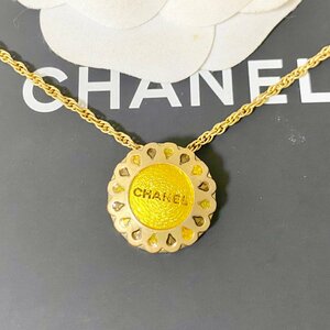  Chanel колье цветок цветок многоцветный ламе Stone Gold *