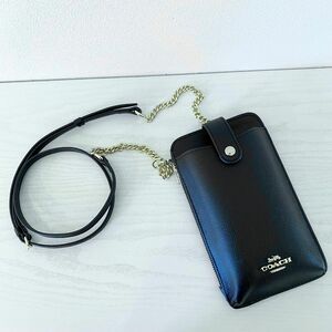 コーチ COACH スマホショルダー 新品未使用 ブラック スマホケースショルダーバック