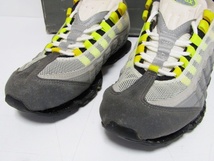 95年製 1995 VTG NIKE AIR MAX 95 ORIGINAL BLACK NEON YELLOW OG 104050-071 US10 ナイキ エアマックス オリジナル イエローグラデ 加水_画像4