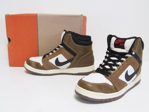 03年製 2003 NIKE AIR FORCE 2 HI ESCAPE GREENEND BROWN OG 624006-101 US10 ナイキ エアフォース エスケープ 茶 逃 ビンテージ トラビス