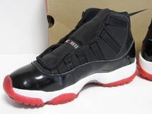 96年製 1996 VTG NIKE AIR JORDAN 11 HIGH OG BRED 130245-062 US9 27cm ナイキ エアジョーダン 黒赤 オリジナル ビンテージ デッド 極美_画像4