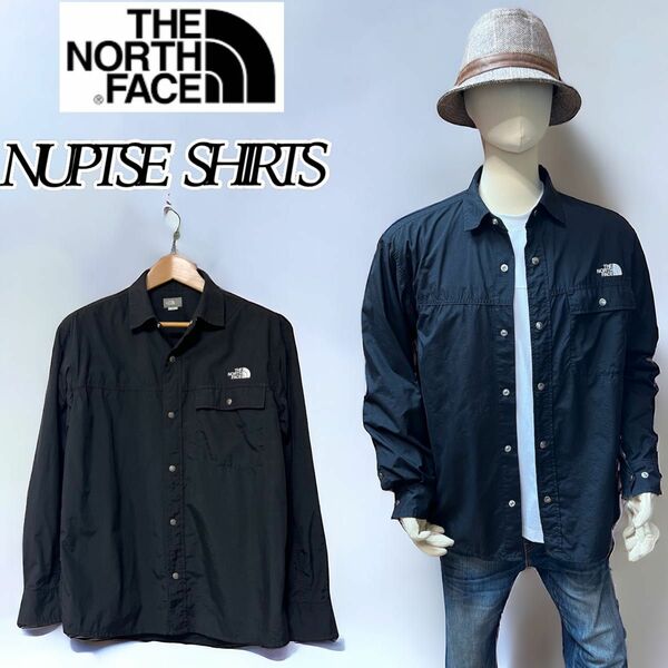 【大人気】THE NORTH FACE NUPTSE SHIRT L ノースフェイス ヌプシシャツ NR11961 黒 メンズ