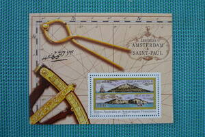 フランス領南極地域　TAAF　Les isles Amsterdam & Saint-Paul 1種完切手ブロックシート未使用　MNH