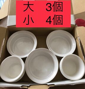 ココット　皿　大3個小4個　白い食器 小皿 取り皿