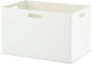 サンカ インボックス 収納ボックス Lサイズ ホワイト (幅38.9×奥行26.6×高さ23.6cm) カラーボックスにぴったりフ