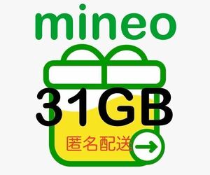 31GB　マイネオ パケットギフト　maineo　匿名配送