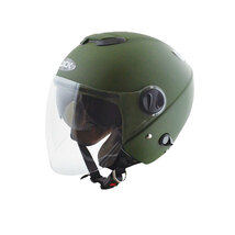 ジェットヘルメット(ハーフマッドカーキー) バイクヘルメット SG規格 UVカット 全排気量対応_画像1