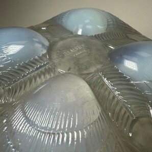 AS741 R.LALIQUE ルネ・ラリック オパールセント照明傘 貝ガラス 菓子鉢 アンティーク 幅30cmの画像9