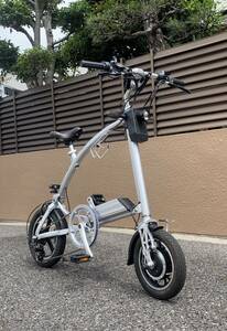 展示車、SHIMANO6段ギア装着　モベット電動自転車「FromA　電動版」14インチ　シルバー