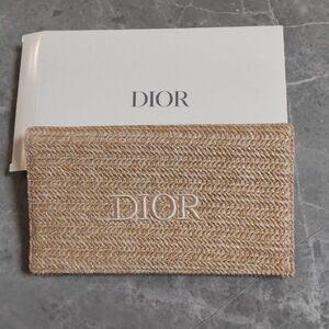 Dior ノベルティ　ラタンベージュポーチ