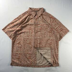 US Vintage 90s ST.JOHN'S BAY コットン100% エスニック 民族 フィッシュパターン 総柄 デザインシャツ