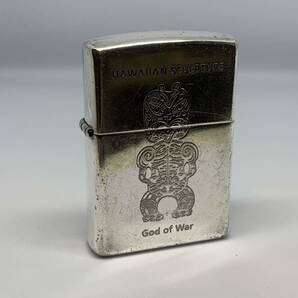 【レア】2000年ZIPPO Hawaiian Sculpture 両面 Silver Plate 現物のみ オイルライター ジッポー の画像1