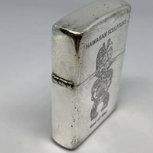 【レア】2000年ZIPPO Hawaiian Sculpture 両面 Silver Plate 現物のみ オイルライター ジッポー の画像4