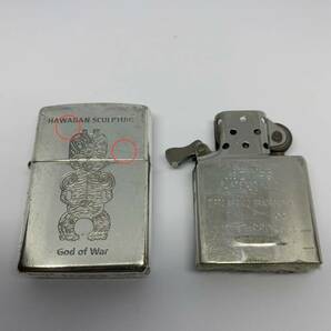 【レア】2000年ZIPPO Hawaiian Sculpture 両面 Silver Plate 現物のみ オイルライター ジッポー の画像7