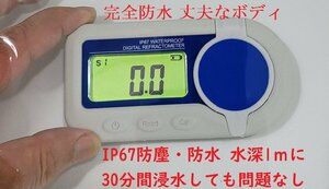 完全防水丈夫なボディ低濃度から高濃度糖度0－93% 精度±0.2％リチウム電池内蔵蜂蜜用デジタル糖度計 屈折計目盛2本糖度屈折率ワイドレンジ