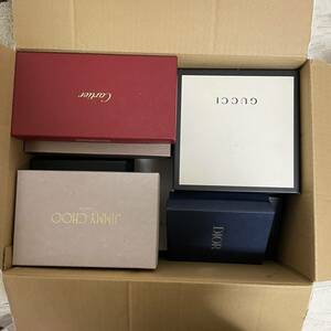 1円 大量 まとめ 空箱 HERMES GUCCI セリーヌ DIOR ジミーチュウ ブルガリ100サイズ 15点 ブランド ハイブランド 