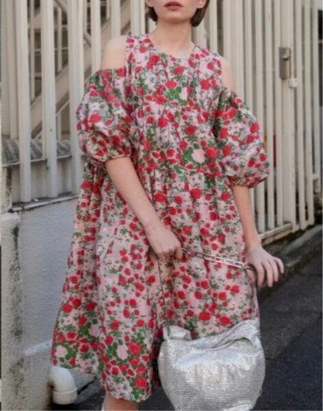 POPPY flower jacquard dress フラワー あさぎーにょ