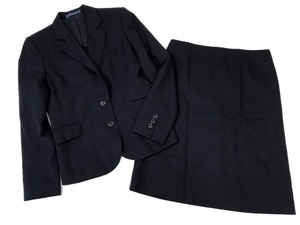 2508　【　LES MUES femme　】　セットアップスーツ　/　ジャケット・台形スカート　サイズ:Ｓ　 色：ネイビー