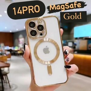 iPhone14Pro MagSafe ケース カバー ゴールド カメラレンズプロテクター カメラレンズ保護カバー フィルム 韓国