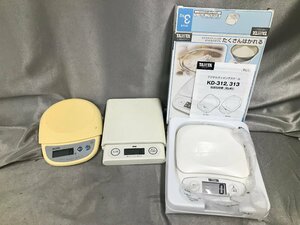 05-23-603 *AK[ small ] used amount . scale 3 point set digital cooking scale etc. kitchen articles 