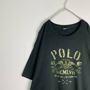 ポロラルフローレン　Ｔシャツ　プリント　ビッグサイズ　黒