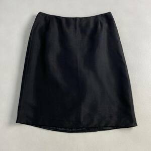  Prada skirt 44 size regular goods silk 100% black slit 