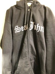 SEAN JOHN ☆ スウェット ジップアップ パーカー ブラック 黒 XXXL 大きいサイズ ストリート カジュアル ショーンジョン