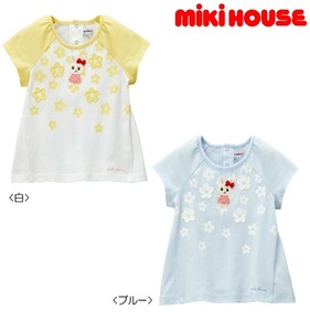 即決です！【ミキハウス】新品未使用♪mikihouse 120cm 115cm～125cm ネックレスモチーフ♪うさこ半袖Ｔシャツ カラー：白