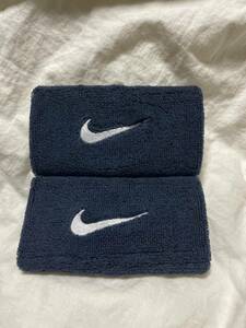  great popularity Nike double wide wristband navy blue dry Fit baseball tennis Osaka woman lady's basketball .. man . men's sport rare super-discount liquidation i