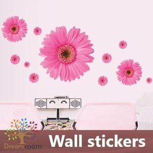 Art hand Auction 초대형 거베라 핑크 3D 꽃 벽 스티커, 이동할 수 있는, 세련된, 벽지, 데코스티커, 방수, DIY, 벽, 바닥, 가구, 내부, 착시, 가구, 내부, 인테리어 소품, 다른 사람