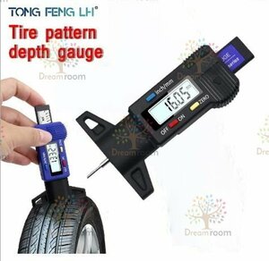 digital tire to red depth gauge meter ruler measuring instrument tool measurement caliper Thai pad car tire empty atmospheric pressure [D-091]