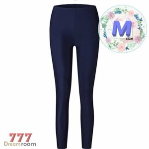 lady's swim wear - Rush Guard long pants plain [ navy M] K-245 swimsuit bottom swim .. leggings 