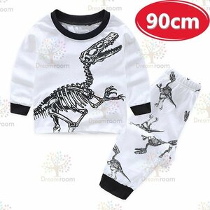 KIDS print design room wear - top and bottom 2 point SET long sleeve [90cm ] child Kids pyjamas setup man girl K-260-105