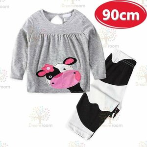 KIDS print design room wear - top and bottom 2 point SET long sleeve [90cm ] child Kids pyjamas setup man girl K-260-108