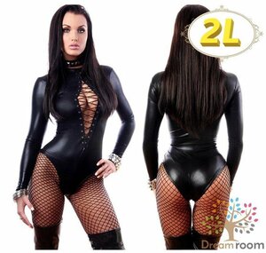 sexy. origin braided up type leather body suit [2L] body stockings race queen cosplay zentai suit Leotard M-069