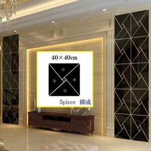  elegant square [ black ] 40×40.1 sheets specular acrylic fiber mirror break up . not mirror interior 