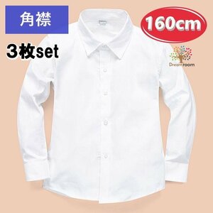  выгодный 3 листов set* хлопок 100% угол воротник блуза [160cm] рубашка белый рубашка школьная форма формальный праздничные обряды форма 