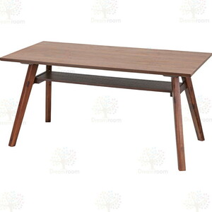 ダイニングテーブル 【ブラウン】 天然木化粧合板(ウォルナット) 天然木(アカシア) ウレタン塗装