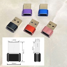 タイプC to USB 変換コネクタ 【D-197パープル】 変換アダプター 充電 OTG機能 データ伝送 スマホ パソコンなど対応_画像4