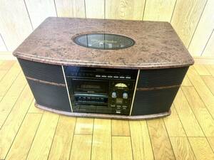 DENON デノン 卓上型 ステレオシステム GP-S50 レコード CD カセット ラジオ Otogibako マルチプレーヤー 通電確認済み　音聴箱 