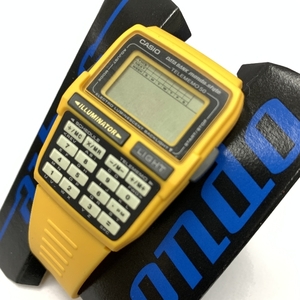  разряженная батарея Junk CASIO DATA BANK MONDO STYLE Casio Data Bank Monde стиль DBC-63MS-9T желтый наручные часы 