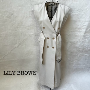 Lilybrown リリーブラウン ベルトつきstitchワンピース