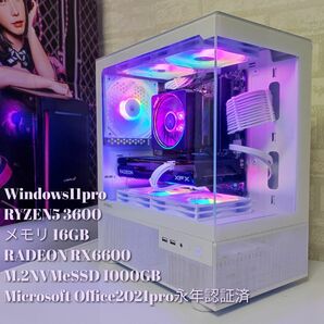 CX200白/RYZEN5 3600/16GB/RX6600/M.2 1TB