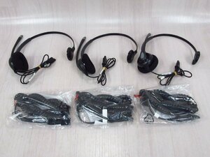 Ω XI2 7127 保証有 Plantronics 片耳タイプ ヘッドセット + 電話機接続ケーブル HW251NC + A10-16 3台セット ・祝10000！取引突破！