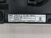 Ω YJ 169 保証有 NEC DTZ-24BT-1D(WH) Aspire UX カールコードレス電話機 電池付 液晶確認済・祝10000!取引突破!!_画像7