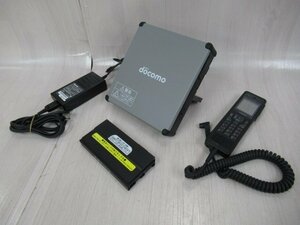 Ωア 16100※保証有 docomo ドコモ ワイドスターII 衛星可搬端末 01 ハンドセット / アダプタ / 衛星電池パックおまけ付