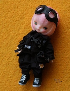  coverall. Mini se rear Chan (BK)( length approximately 11cm)