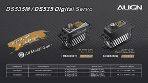 * новый товар *ALIGN [HSD53501] DS535M цифровой servo 