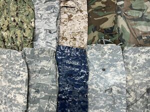 USA old clothes .* military pants MIX 10 pcs set . interval goods contains set sale 1 jpy start large amount . sale America old clothes bottoms camouflage 