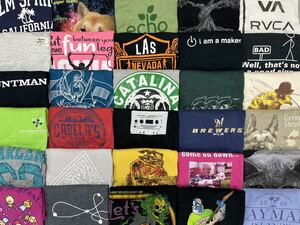 ●USA古着卸 半袖 片面プリント TシャツLサイズ 30枚 セット まとめ売り 1円スタート 大量 卸売り アメリカ古着 プリント ロゴ アメカジ